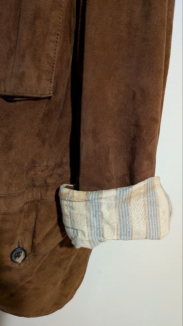 傑作】HUGO BOSS スウェード ジャケット 襟レザー vintage - メルカリ