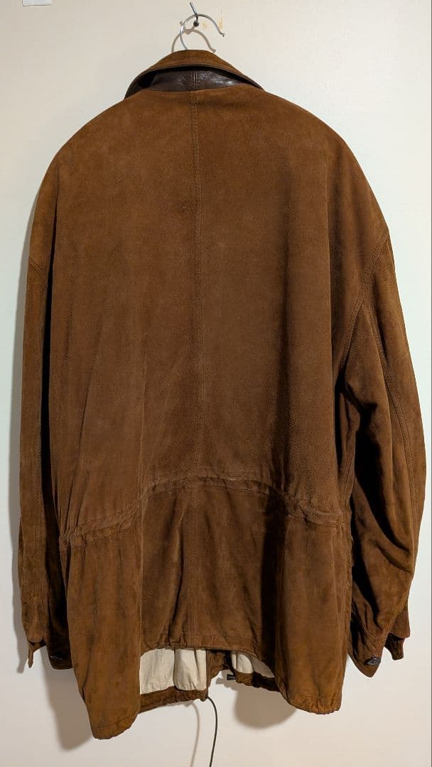 傑作】HUGO BOSS スウェード ジャケット 襟レザー vintage - メルカリ
