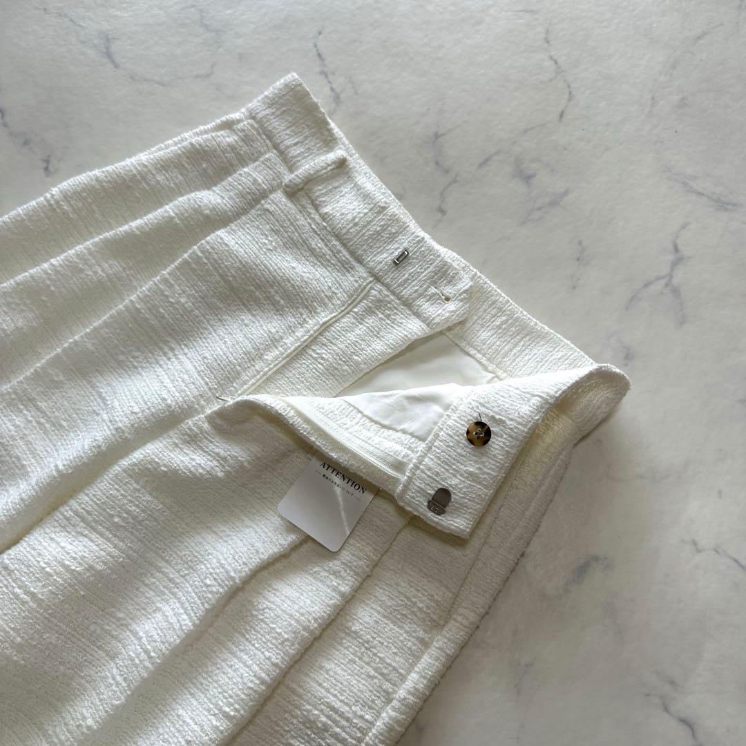 お値下げ】新品 ドゥーズィエムクラス 23ss ツイード ワイドパンツ