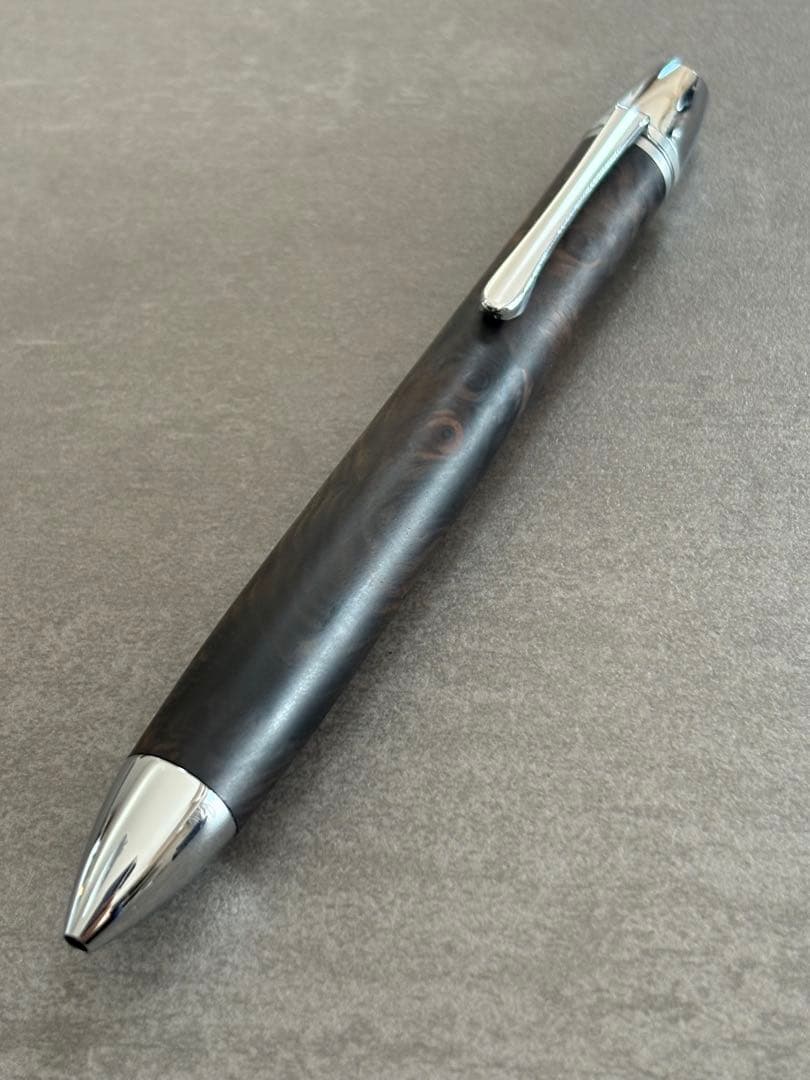 工房楔 トレチェーレ 黒檀 瘤杢 回転式 ボールペン シャープペンシル