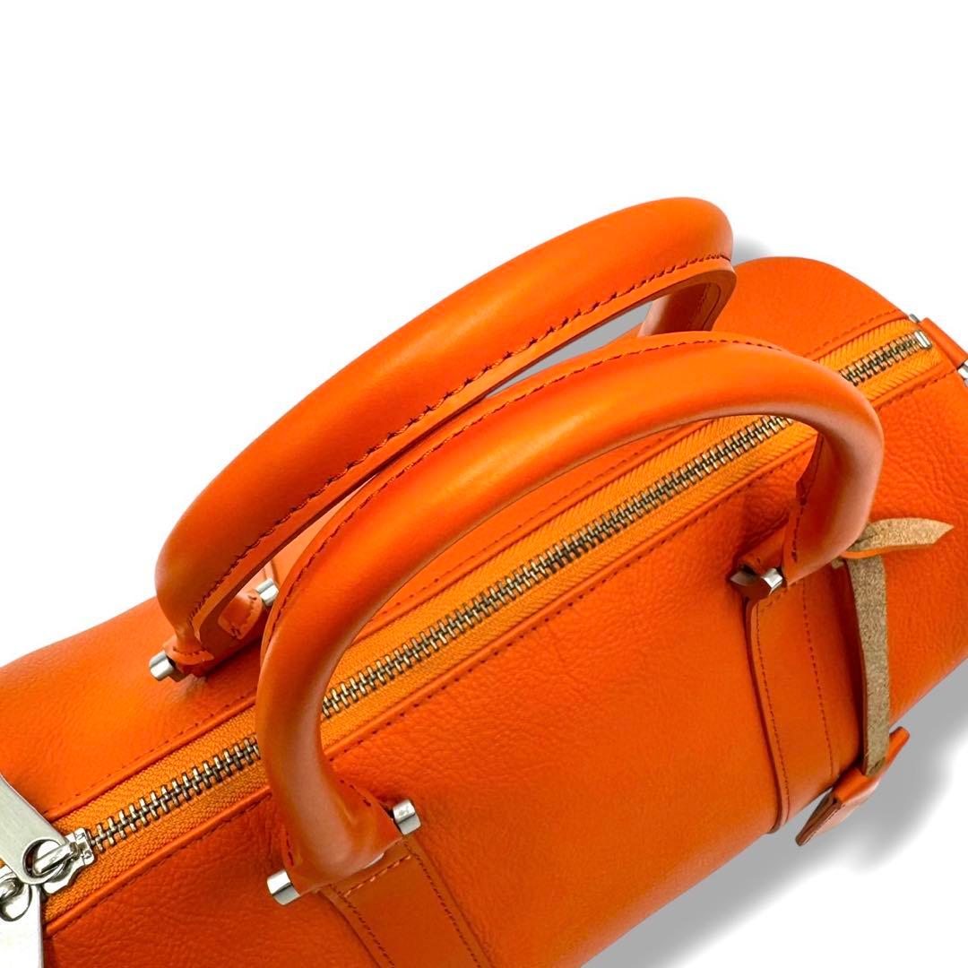 美品 MB ハイエンドレザーショルダーバッグ オレンジ - メルカリ