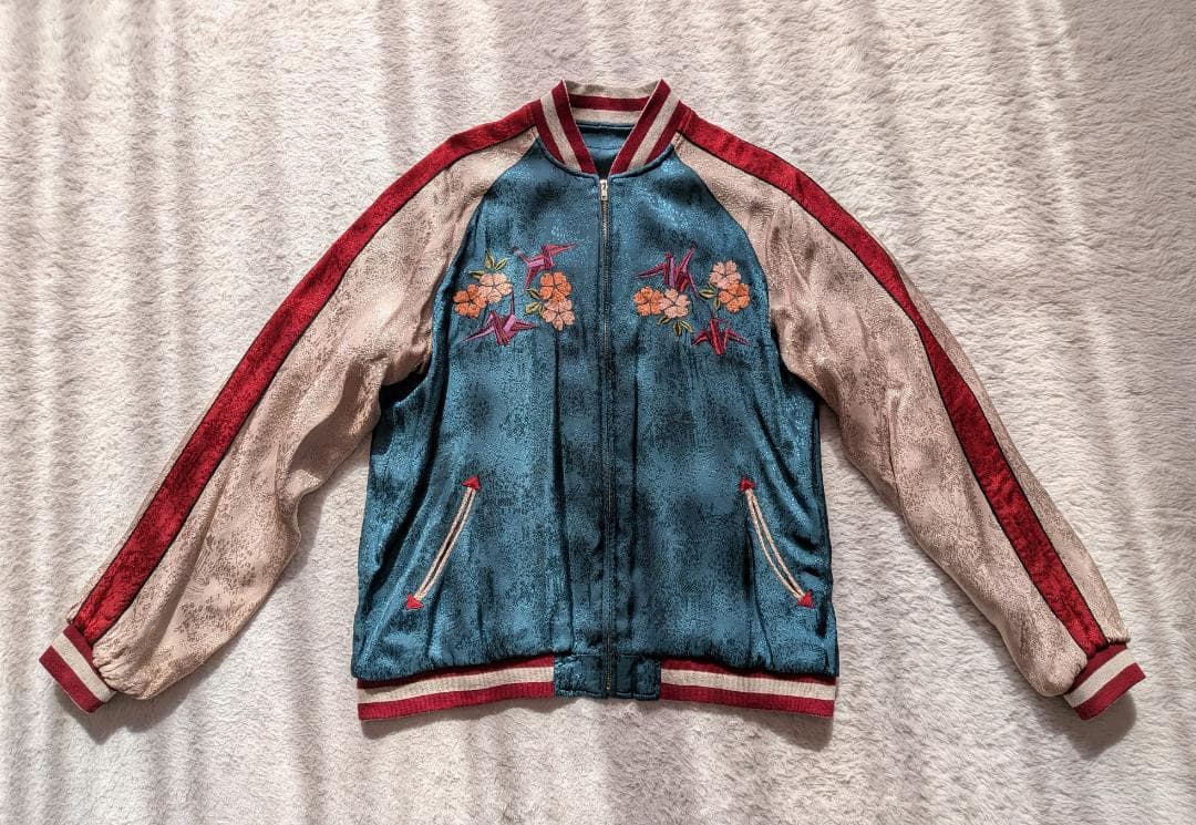 【希少】JAPANESE CLASIC SCRIPT スカジャン Lサイズ Japanese JAPANESE CLASIC SCRIPT スカジャンsize L