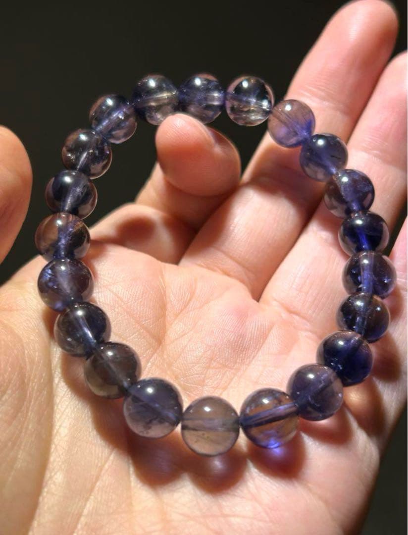 ス*⚡様 天然石 高品質 アイオライト ブレスレット 9.4mm