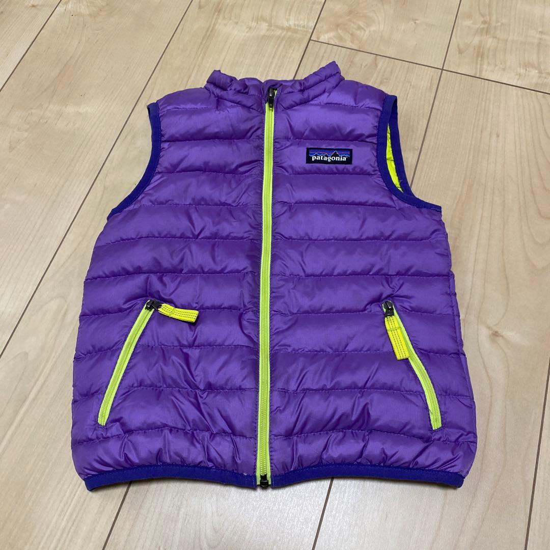 玉*子様 patagonia キッズ 紫色 ダウンベスト - メルカリ
