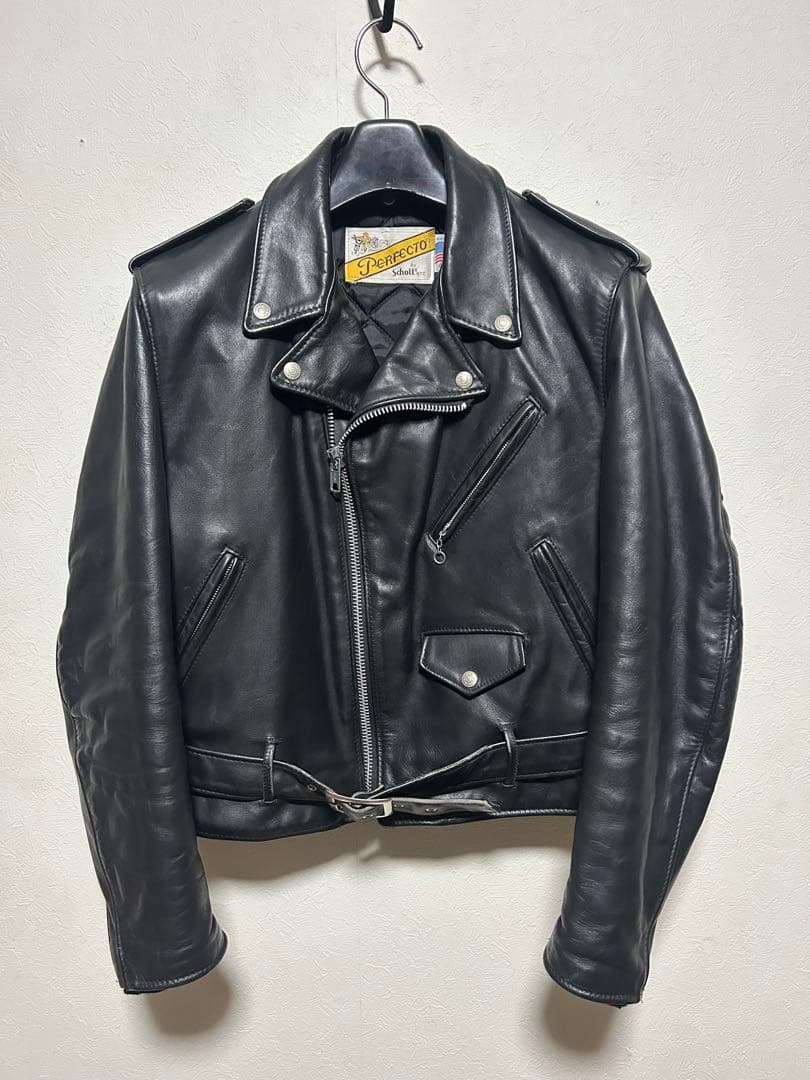 Schott ライダースジャケット　ダブル　本革　618 黒　42 楽天市場】ショット SCHOTT 618 ダブルライダース ブラック