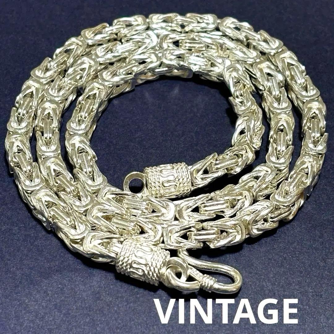 US輸入 ドラゴンチェーンネックレス ヴィンテージ チベット 925刻印