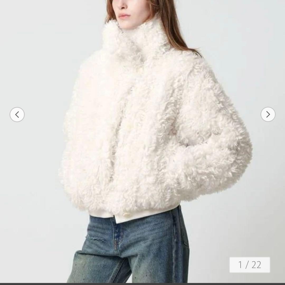 新品　ATTISESSION フラッフィー ブルゾン　ホワイト BEAUTY&YOUTH UNITED ARROWS｜<ATTISESSION>フラッフィー ブルゾン