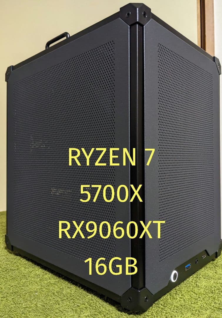自作ゲーミングPC Ryzen7 5700X RX9060XT 16G モンハン - メルカリ