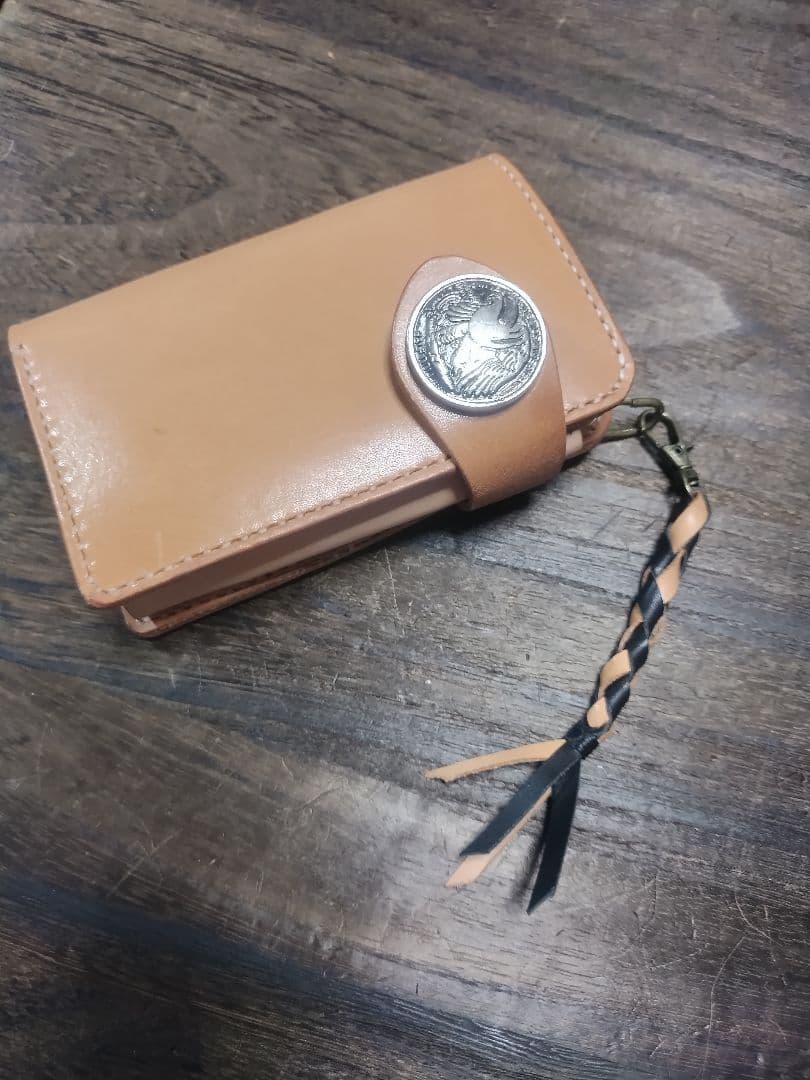 12cm LeatherChaen付■Middle Leather Wallet Adrian Klis Leathers Leather Wallet 214 - Kunitz Shoes