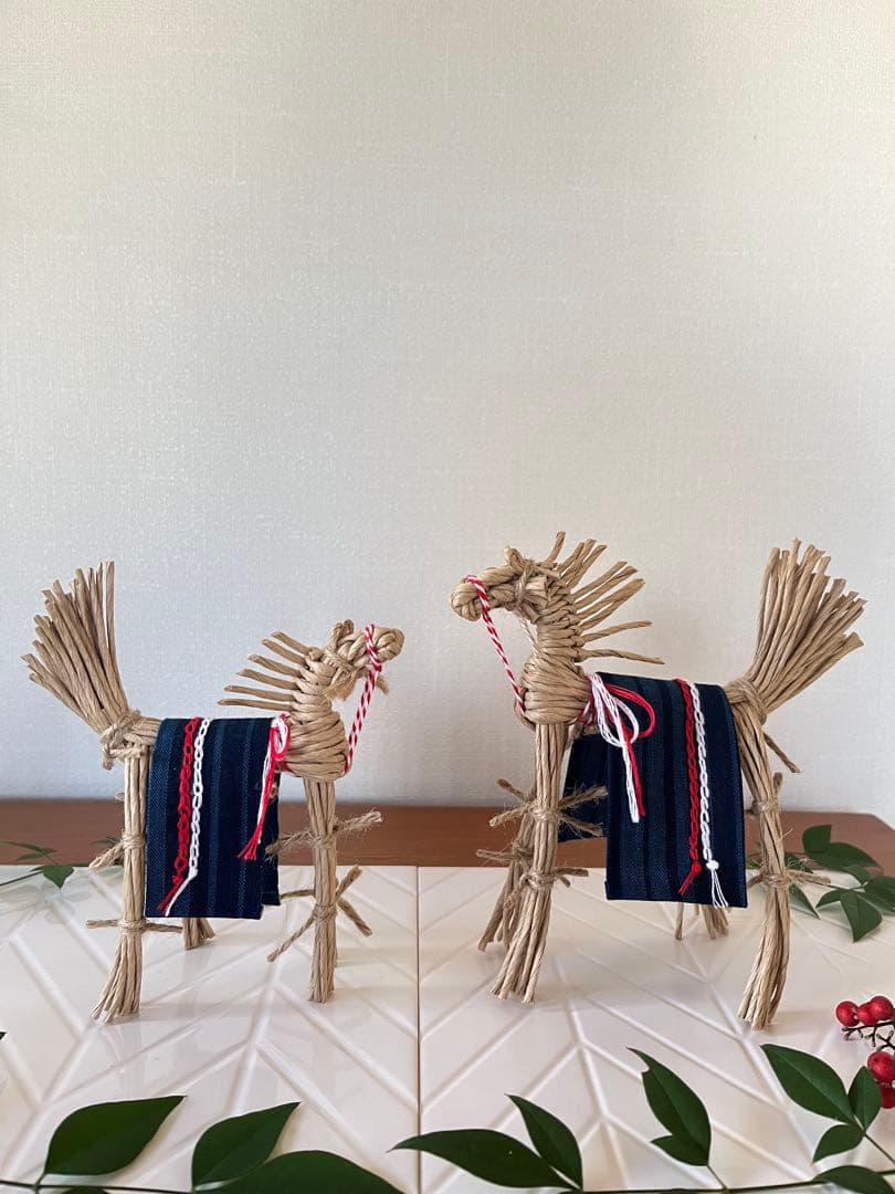 藁馬 お正月飾り 笑馬 干支 インテリア 馬 しめ縄 正月 - メルカリ