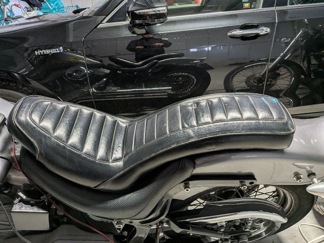 ハーレー　サンダンス コブラシート TC88 ソフテイル サンダンス製ソフテイル シート 社外 中古 バイク 部品 ハーレー エボ