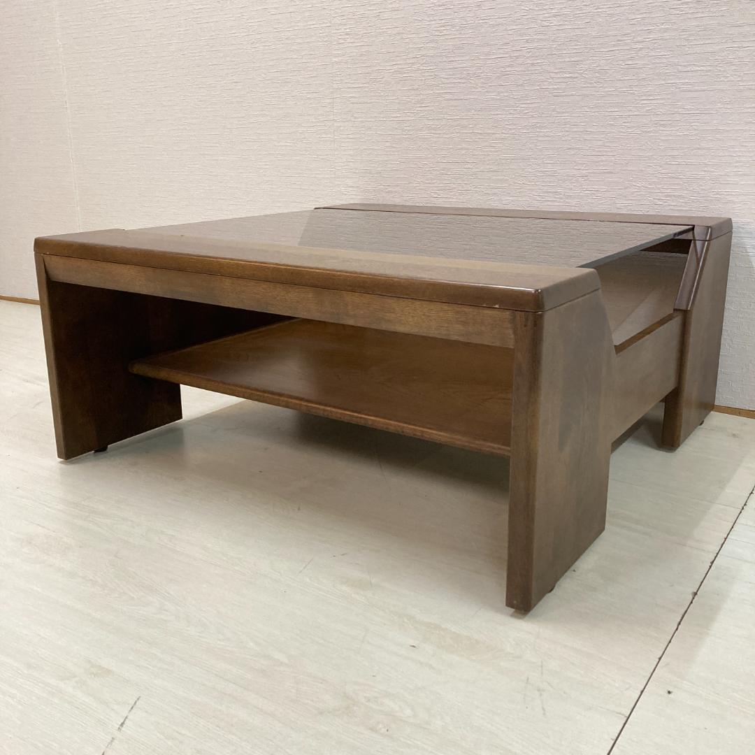 カリモク】ガラステーブル センターテーブル ローテーブル リビング