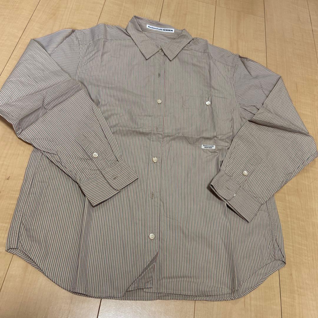 タグなし新品 マドモアゼルノンノンパパス シャツ 長袖 L 綿100%