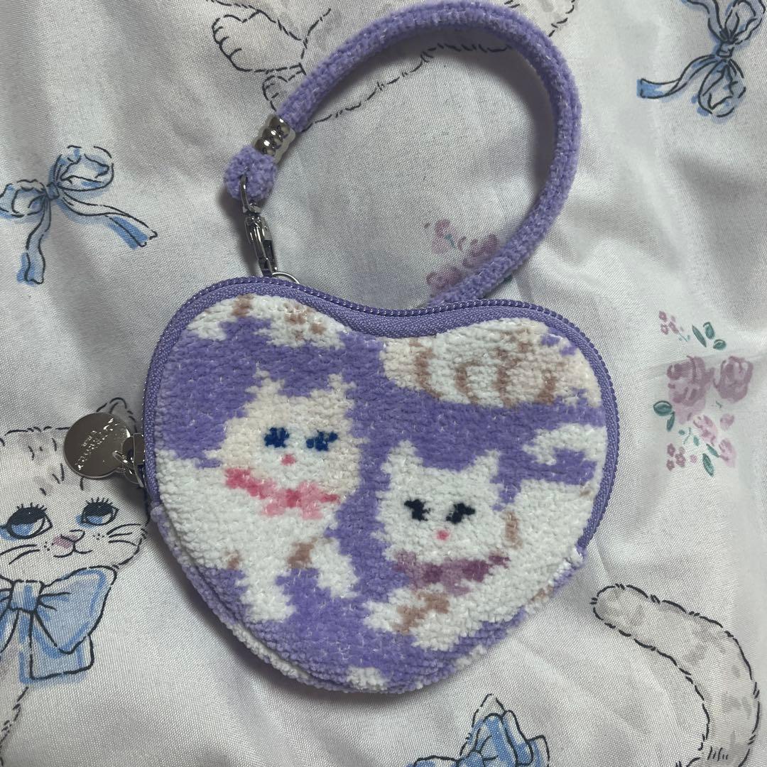 フェイラー モフモフネコチャン ハート型ポーチ - メルカリ