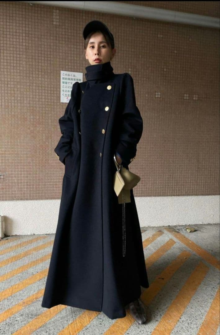 ameri vintage CHARME FLARE LONG COAT - メルカリ