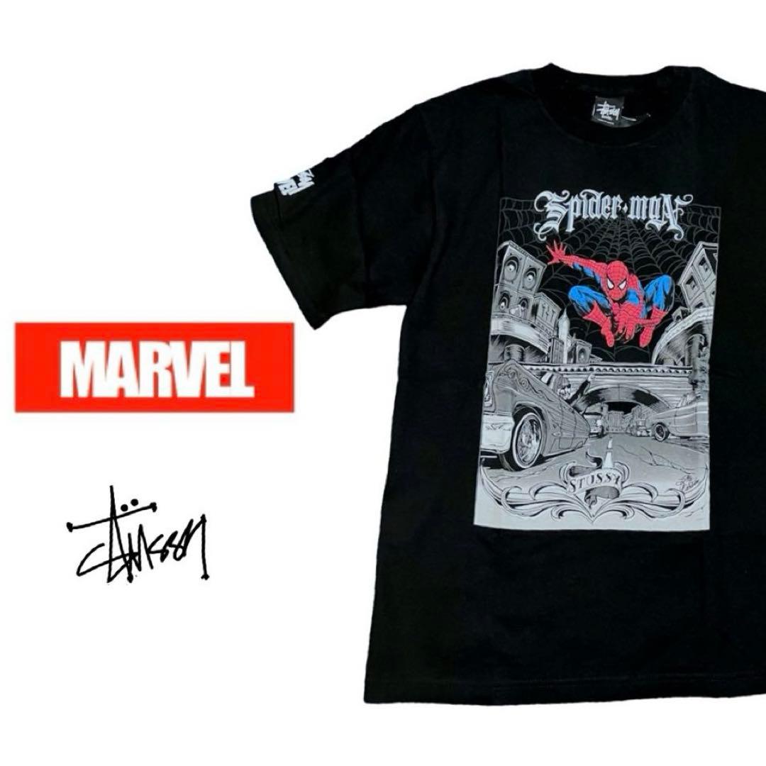 Stussy × MARVEL ステューシー スパイダーマン Tシャツ - メルカリ