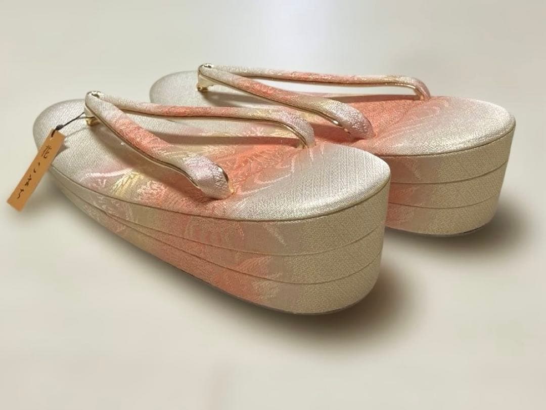 《未使用・木箱付き》佐賀錦　草履バッグセット　花こまち