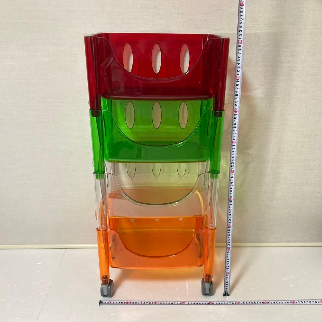 イタリア製 グッチーニ ワゴン ラック バスケット キャスター付き 収納