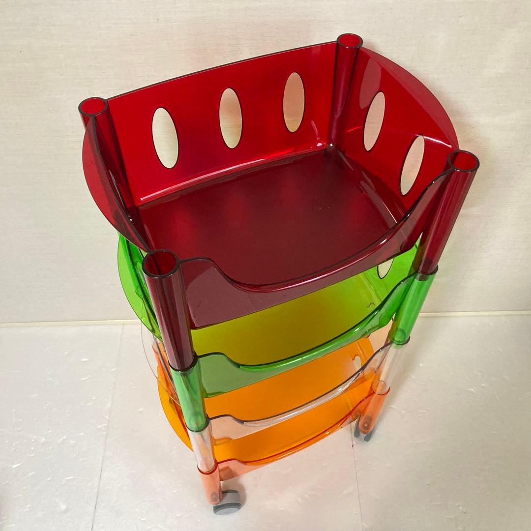 イタリア製 グッチーニ ワゴン ラック バスケット キャスター付き 収納