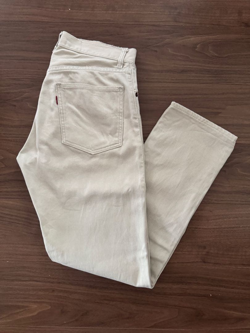 60s〜LEVI'S 911B ピケ BigE パンツ ボタン裏V 60年代 リーバイス ビッグE ピケパンツ 生成り コットン トラウザーズ