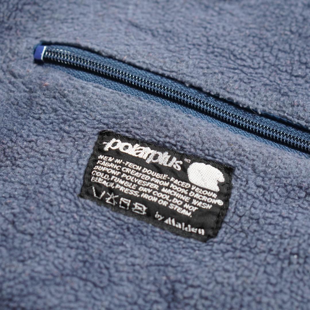 90s L.L.Bean ウォームアップジャケット 裏フリース 短丈 ブルー古着