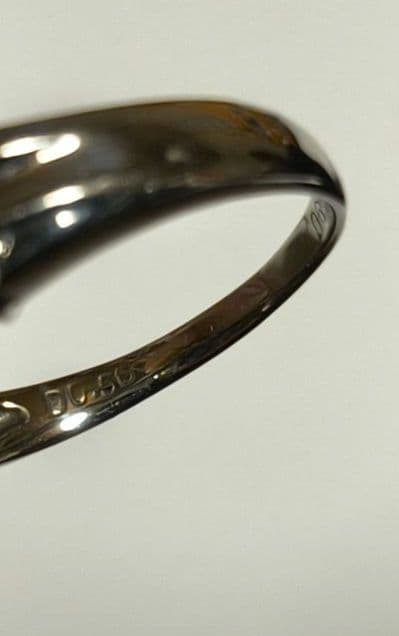 Pt900 アレキサンドライトキャッツアイ 4.3g 0.9ct 13.5号