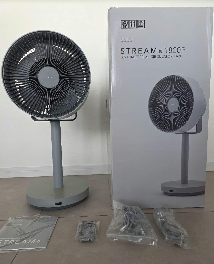 cado STREAM 1800F クールグレー 除菌サーキュレーター 扇風機 除菌サーキュレーター STREAM 1800F クールグレー STR-1800F-CG [DC