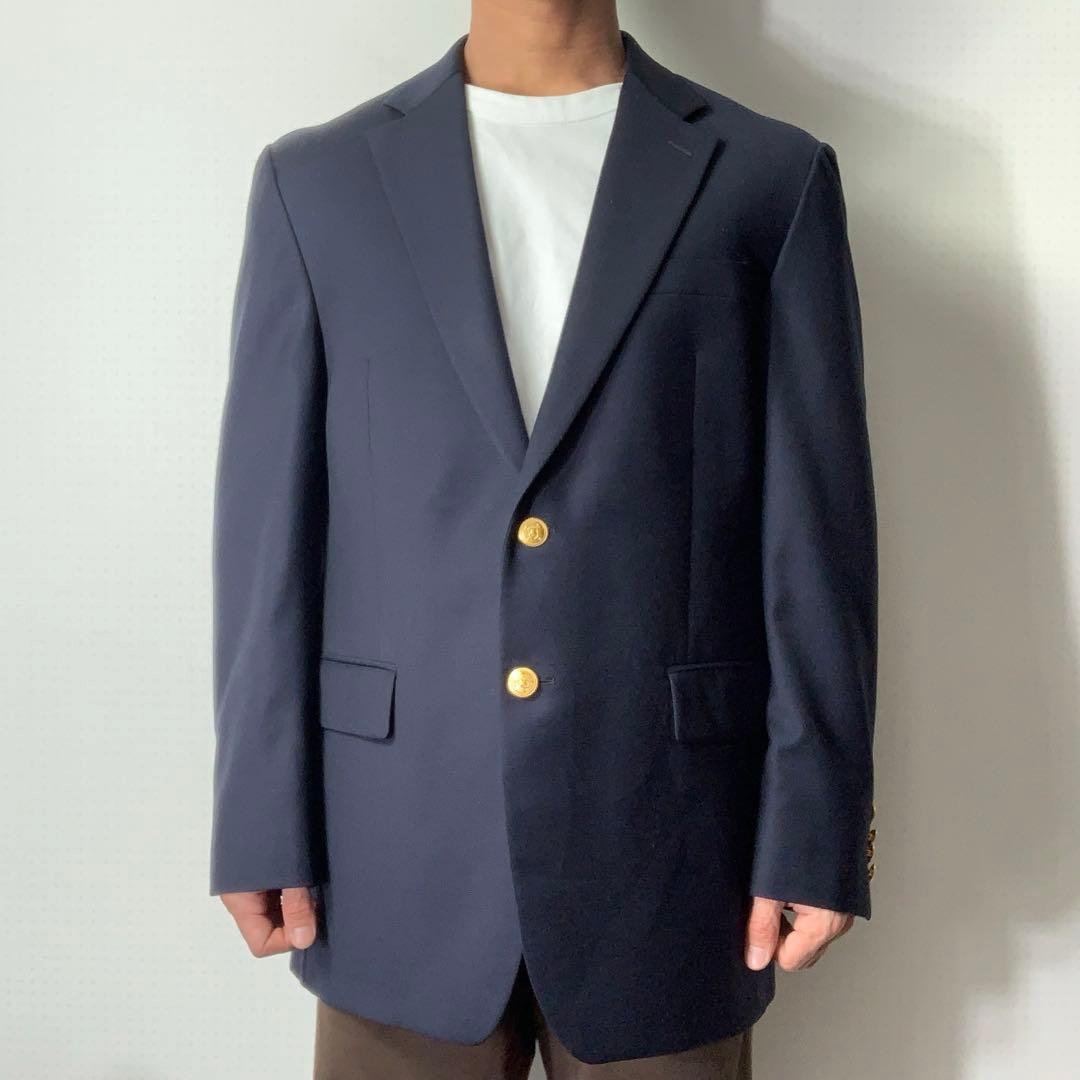美品 ローレンラルフローレン 紺ブレ 金ボタン テーラードジャケット