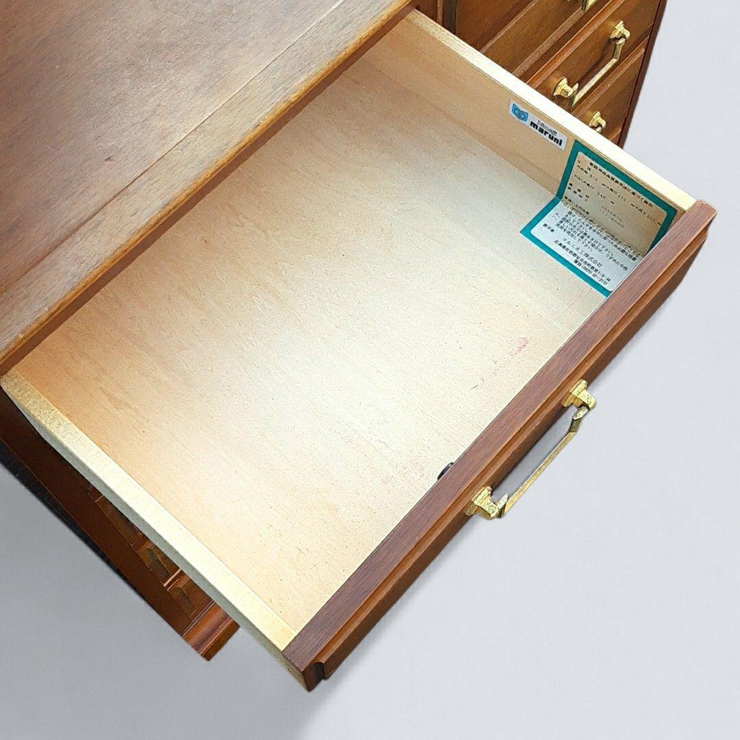 廃盤希少 マルニ木工 地中海 チェスト80 5段6杯 マホガニー maruni