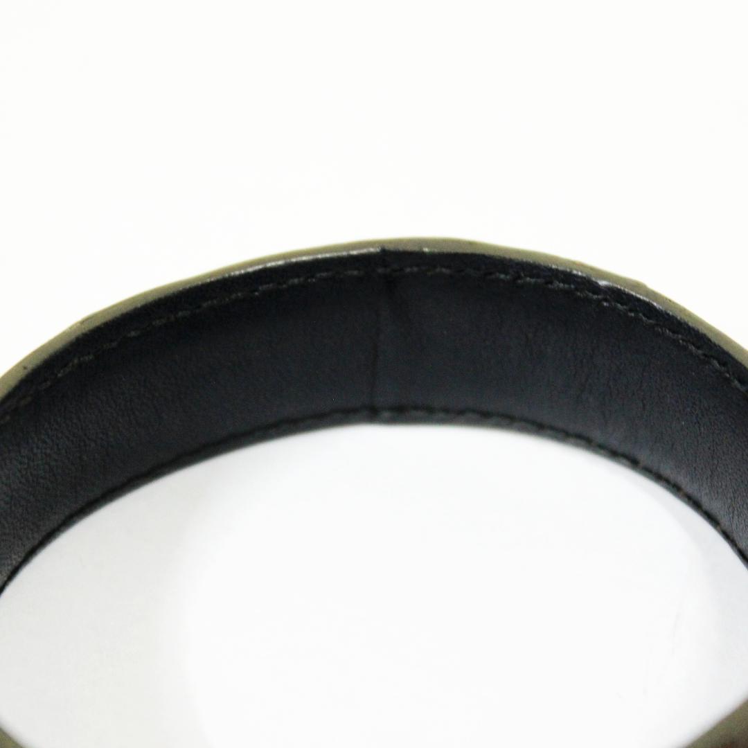 激レア 美品 プラダ ブレスレット パイソン本革 バングル ブラウン PRADA