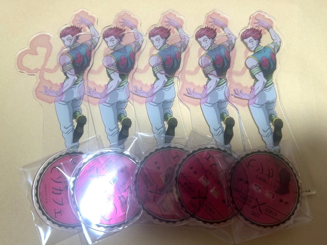 ハンターハンター ヒソカ ヒソカフェ アクリルスタンド 5個 HUNTER × HUNTER ハンターハンター ヒソカ ヒソカフェ 2024 アクリル