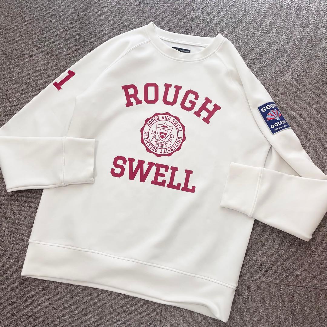 美品　ラフアンドスウェル　スウェット　プルオーバー　トレーナー　ホワイト　M rough&swell［ラフアンドスウェル］COUNTRY CLUB SWEAT/スウェットプル