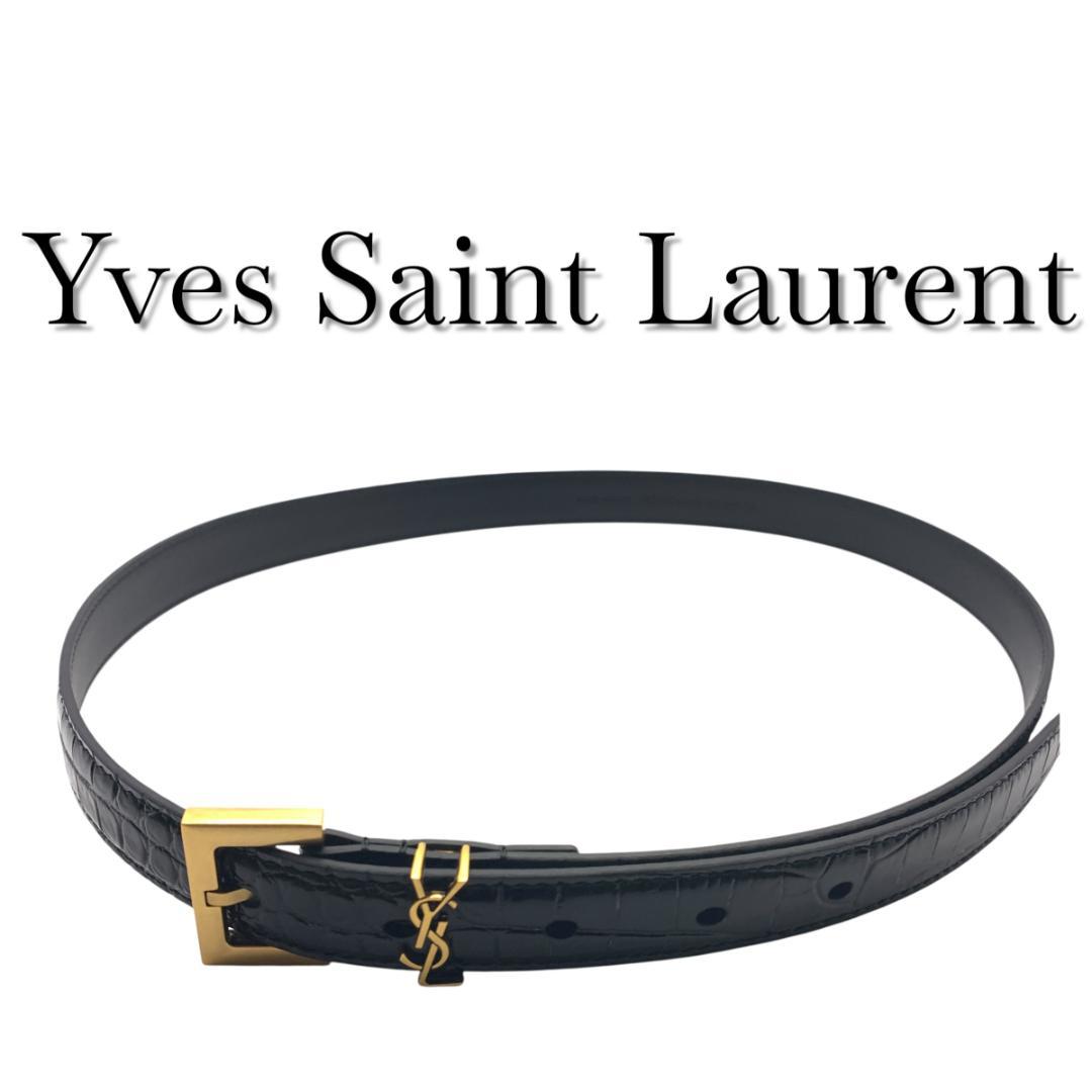 美品☆YSL イヴサンローラン ベルト 細いベルト81-91cm - メルカリ