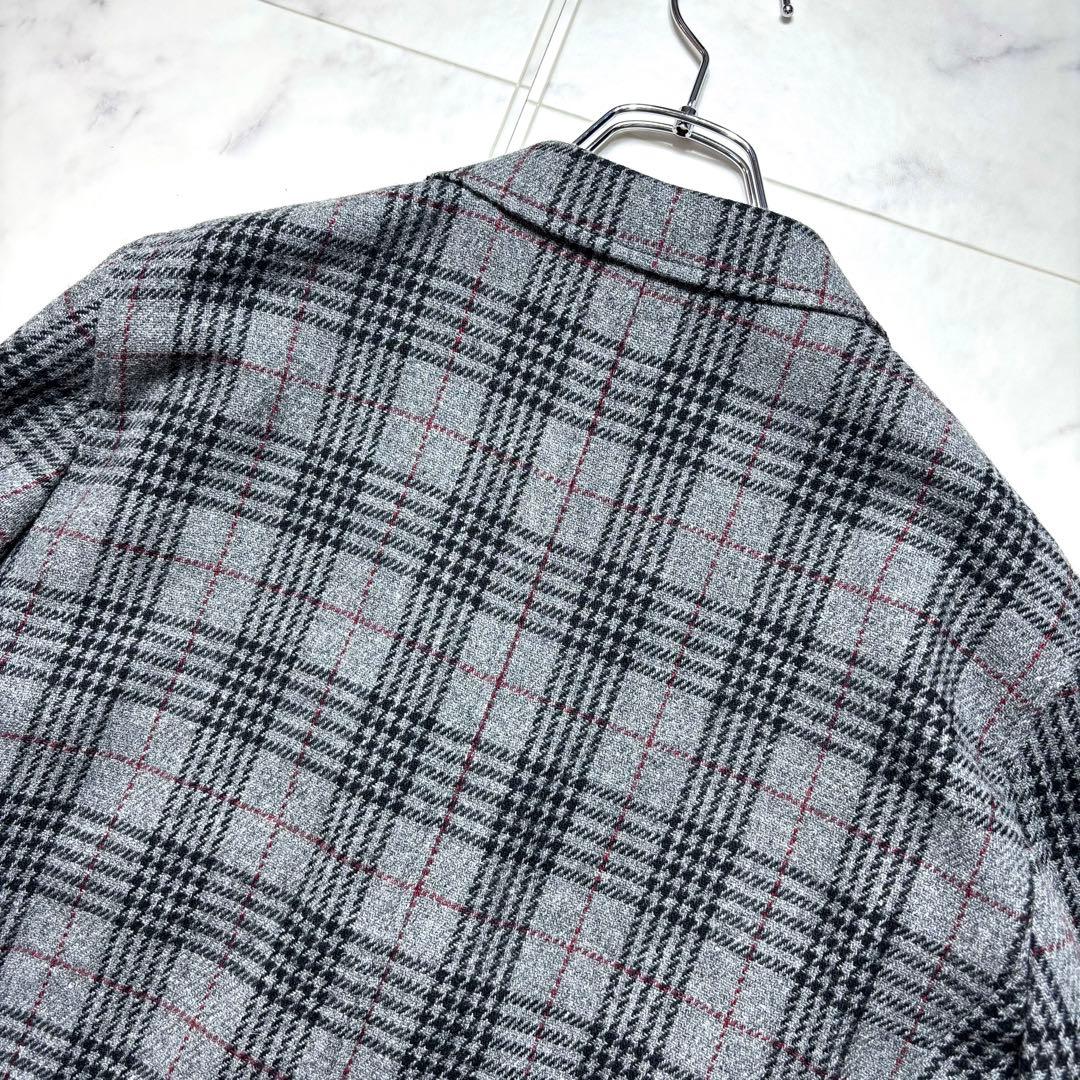 極美品✨ビームスプラス テーラードジャケット ツイード ウール グレン