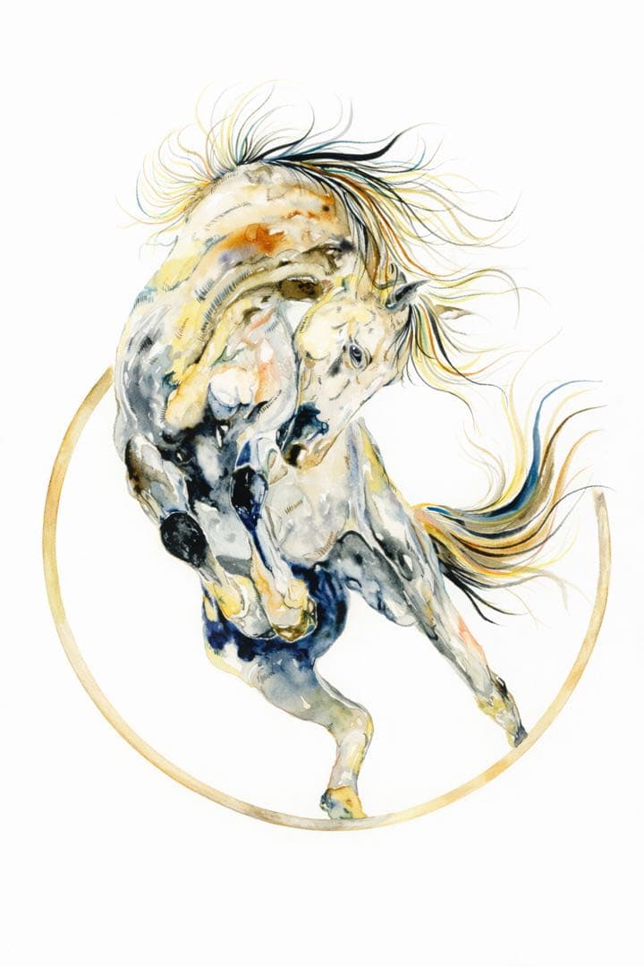 馬 原画 額装済 ゴルシ mana 馬 原画 額装済 ゴルシ mana様専用