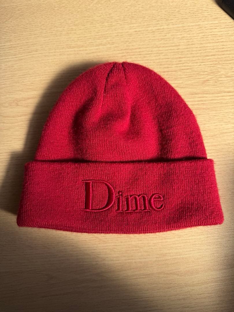 Dime ビーニー ニット帽 赤 - メルカリ