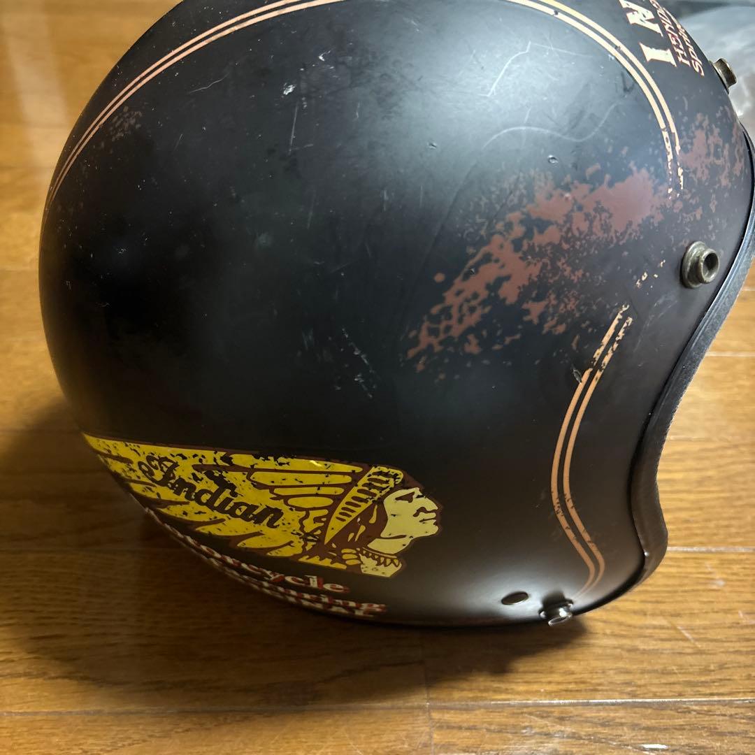 インディアン ジェットヘルメット マットブラック インディアン マット