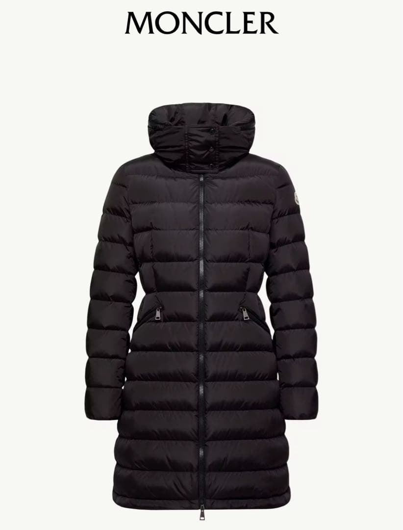 【正規品・美品】モンクレール フラメッテ ダウンコート ブラック サイズ0 MONCLER（モンクレール） ダウンコート FLAMMETTE フラメッテ ブラック