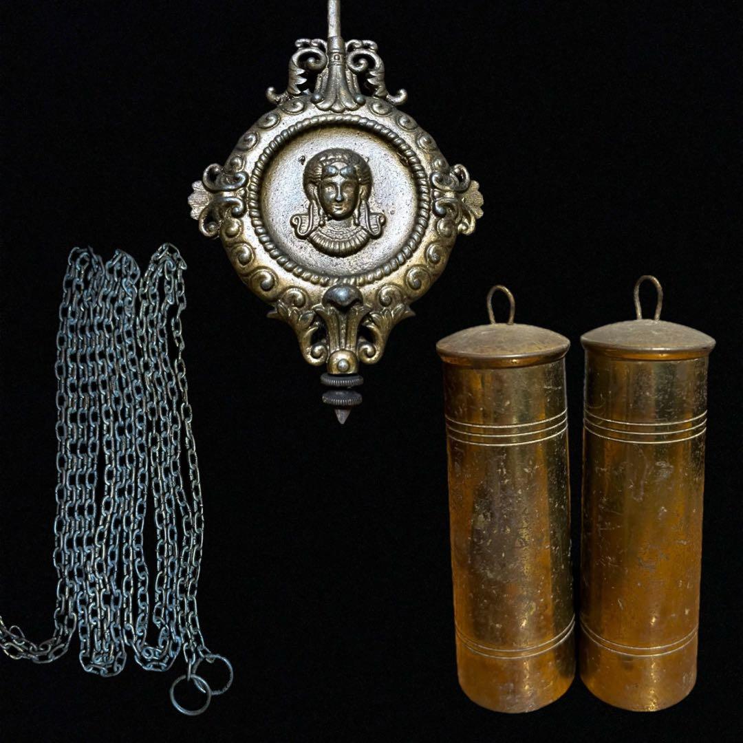 鸛《極稀少》動作確認済 ワルミンク ウーバ ムーンフェイズ 分銅式振り子掛時計