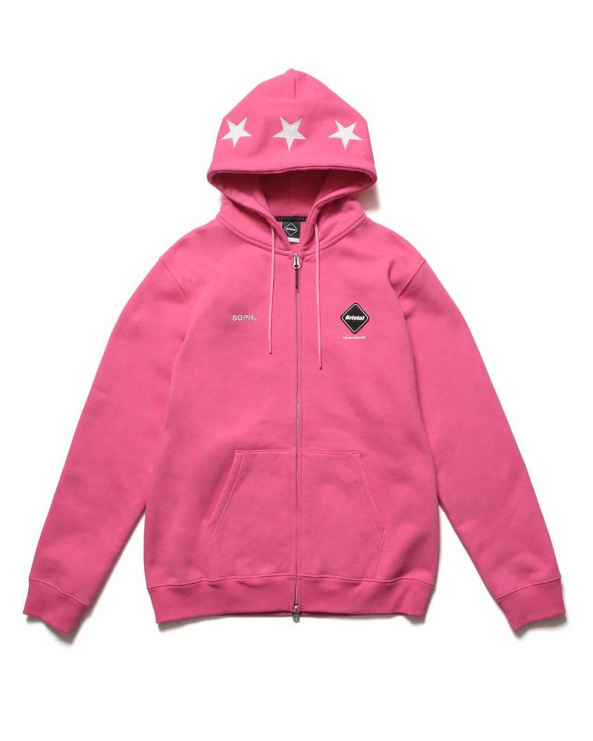 F.C.R.B 5-STAR ZIP-UP SWEAT HOODIE STAR LOGO PULLOVER SWEAT HOODIE