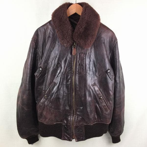 AVIREX B-15 レザーフライトジャケット USA製ビンテージ - メルカリ