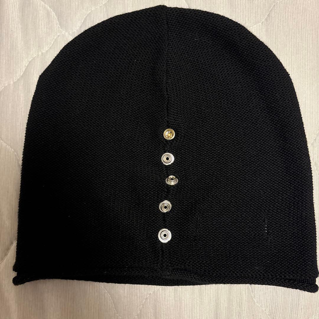 NO MASS PROD. ブラックニットビーニー - メルカリ