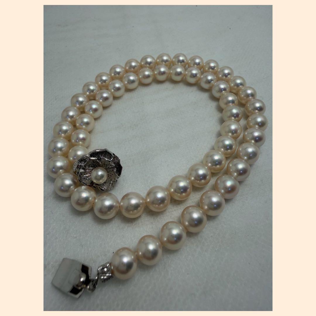 本真珠ネックレス アコヤ 7.5～7.9mm 美品