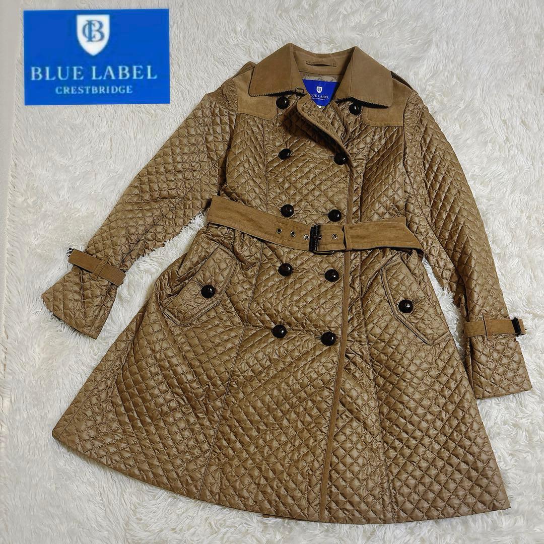 美品ブルーレーベルクレストブリッジ トレンチコートキルティング ベージュ38 M ライトギャバジントレンチコート（コート）｜BLUE LABEL CRESTBRIDGE