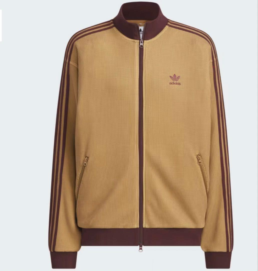 海外限定カラー2XL⭐️adidasワッフルニットトラックトップ ブラウン