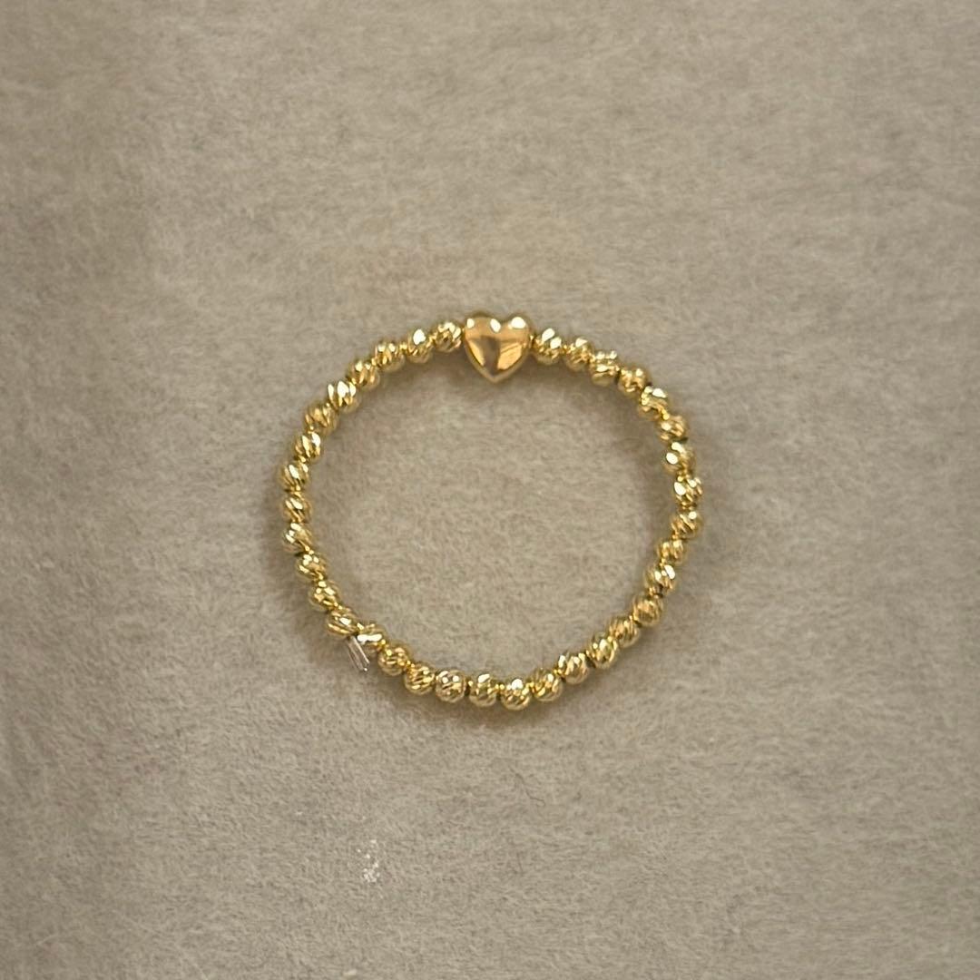 K18弾力リング　指輪　シンプル　キラキラ　ミラーボール　13号 8_000000000218.png?1678209908