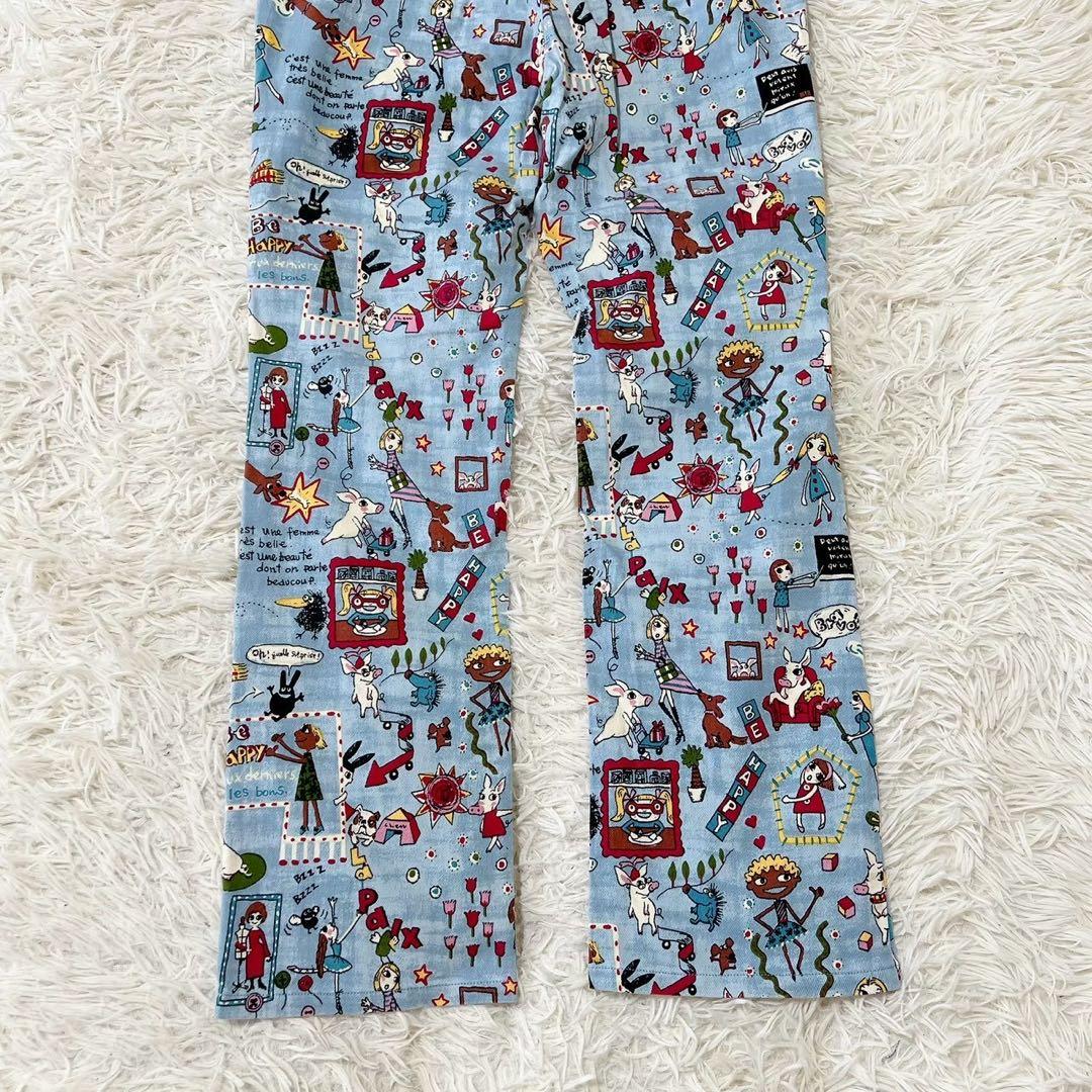 《オレボレブラ》 (L) 総柄ストレートパンツ アルベロベロ 個性的 カジュアル