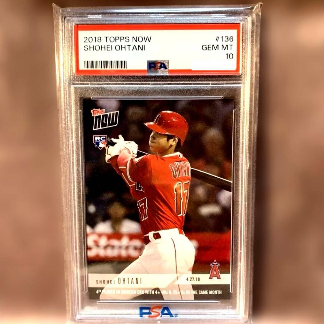 PSA10 大谷翔平 2018 同月に4本塁打25奪三振以上達成 RC #136 - メルカリ