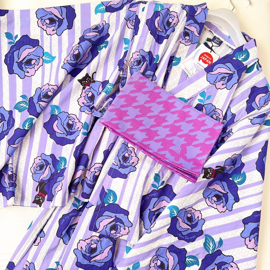 アナスイミニ【新品タグ付き】ストライプローズ　浴衣《140》大人気♪