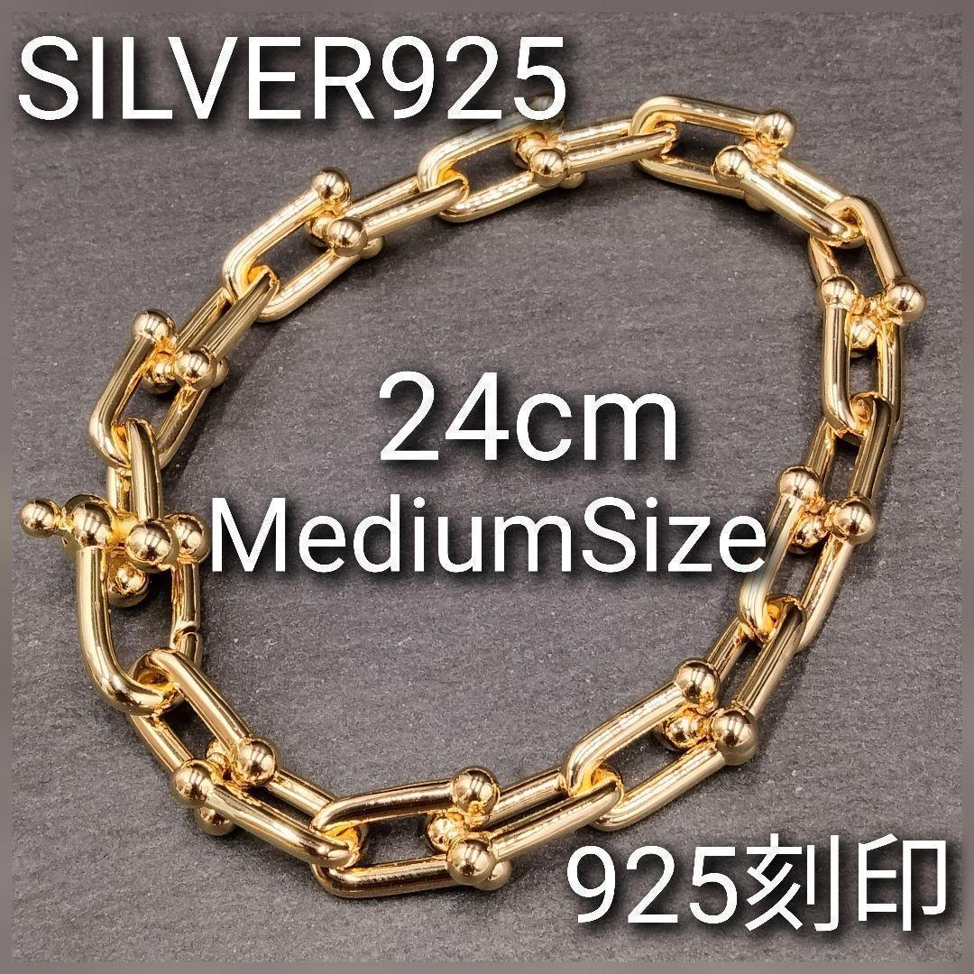 ハードウェア ゴールド メンズ ブレスレット レディ兼 デザイン ティファニー ハードウェア リンク ブレスレット ダイヤモンド